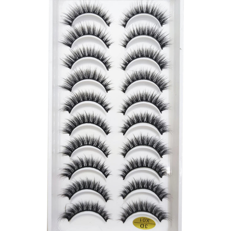 10 Pairs 3D Eyelash Natural Mink False Eyelashes Makeup Fake Eye Lashes Faux Cils Make up Beauty Tools maquillaje 15 Style