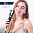 CkeyiN Mini Hair Flat Iron 2 in 1 Hair Straightener and Curler Portable Straightening Iron Constant Temperature