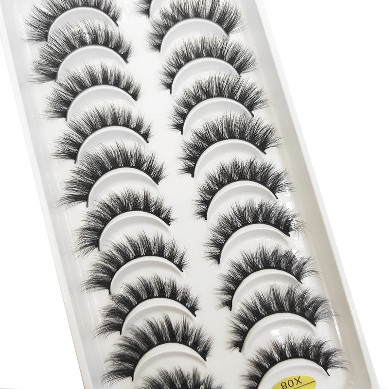 10 Pairs 3D Eyelash Natural Mink False Eyelashes Makeup Fake Eye Lashes Faux Cils Make up Beauty Tools maquillaje 15 Style
