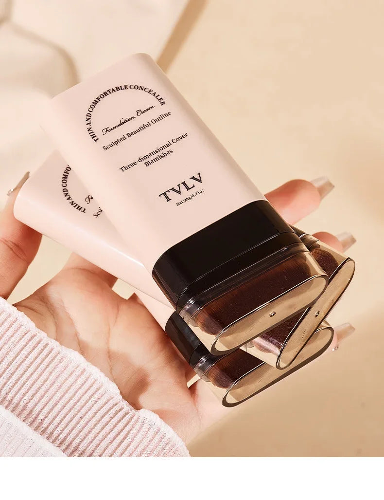 TVLV eraser foundation make-up stick 20g,with brush to brighten skin liquid foundation,non-marking,long-lasting makeup concealer