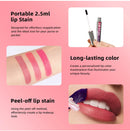 Peel Off Lip Stain Reveal Long Lasting Waterproof Pink Lip Tint Transfer Proof Non-stick Cup Natural Lip Stain Women's Cosmetics