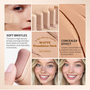 Multi-Use Foundation Stick Skin Tint Foundation Stick With Brush Makeup Matte Waterproof Thin and Cover Blemishes Makeup