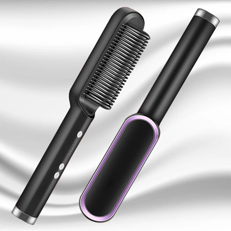 Professional 2-in-1 Hair Dryer & Straightening Brush
