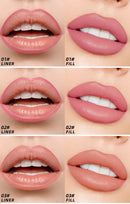 YOUNG VISION Tear-Off Lip Liner Peel-Off Lip Liner Matte Smudge-Free Hook & Loop Lip Pencil Makeup Pencil 3 color