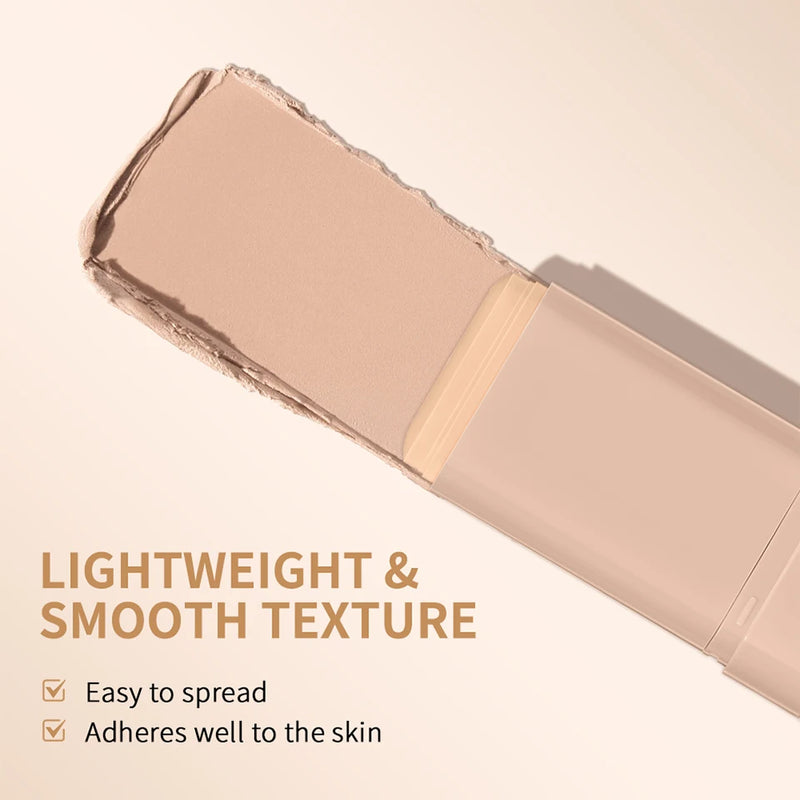 Multi-Use Foundation Stick Skin Tint Foundation Stick With Brush Makeup Matte Waterproof Thin and Cover Blemishes Makeup