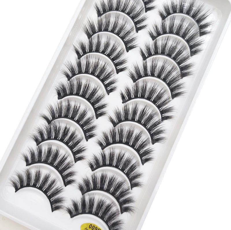 10 Pairs 3D Eyelash Natural Mink False Eyelashes Makeup Fake Eye Lashes Faux Cils Make up Beauty Tools maquillaje 15 Style