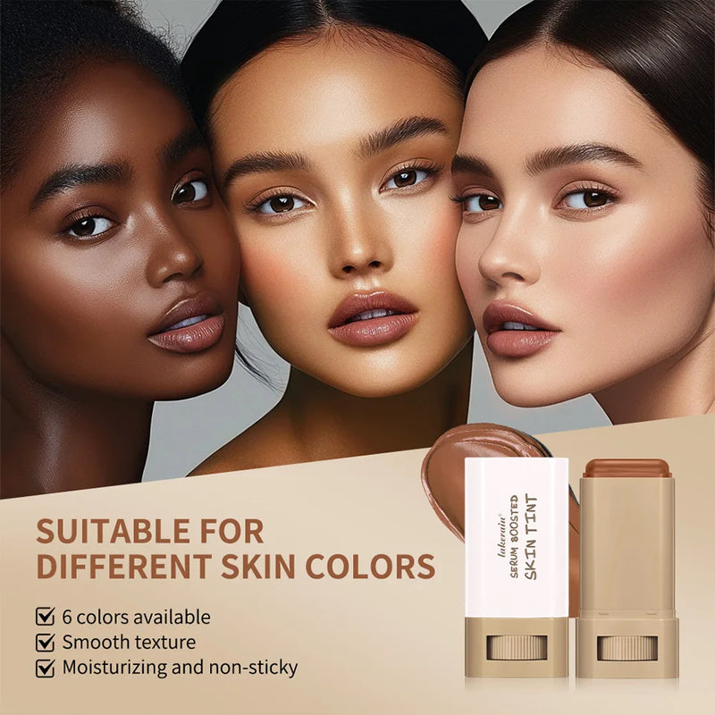 Waterproof Facial Foundation Concealer Stick Long-lasting Light Cream Texture Brightening Stick Makeup To Cover Facial Blemishes