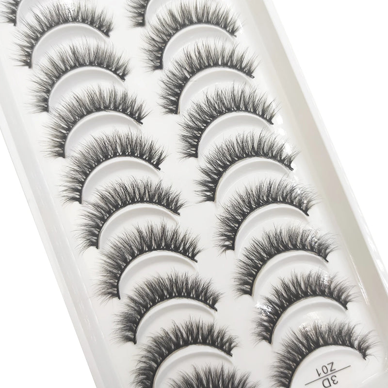 10 Pairs 3D Eyelash Natural Mink False Eyelashes Makeup Fake Eye Lashes Faux Cils Make up Beauty Tools maquillaje 15 Style