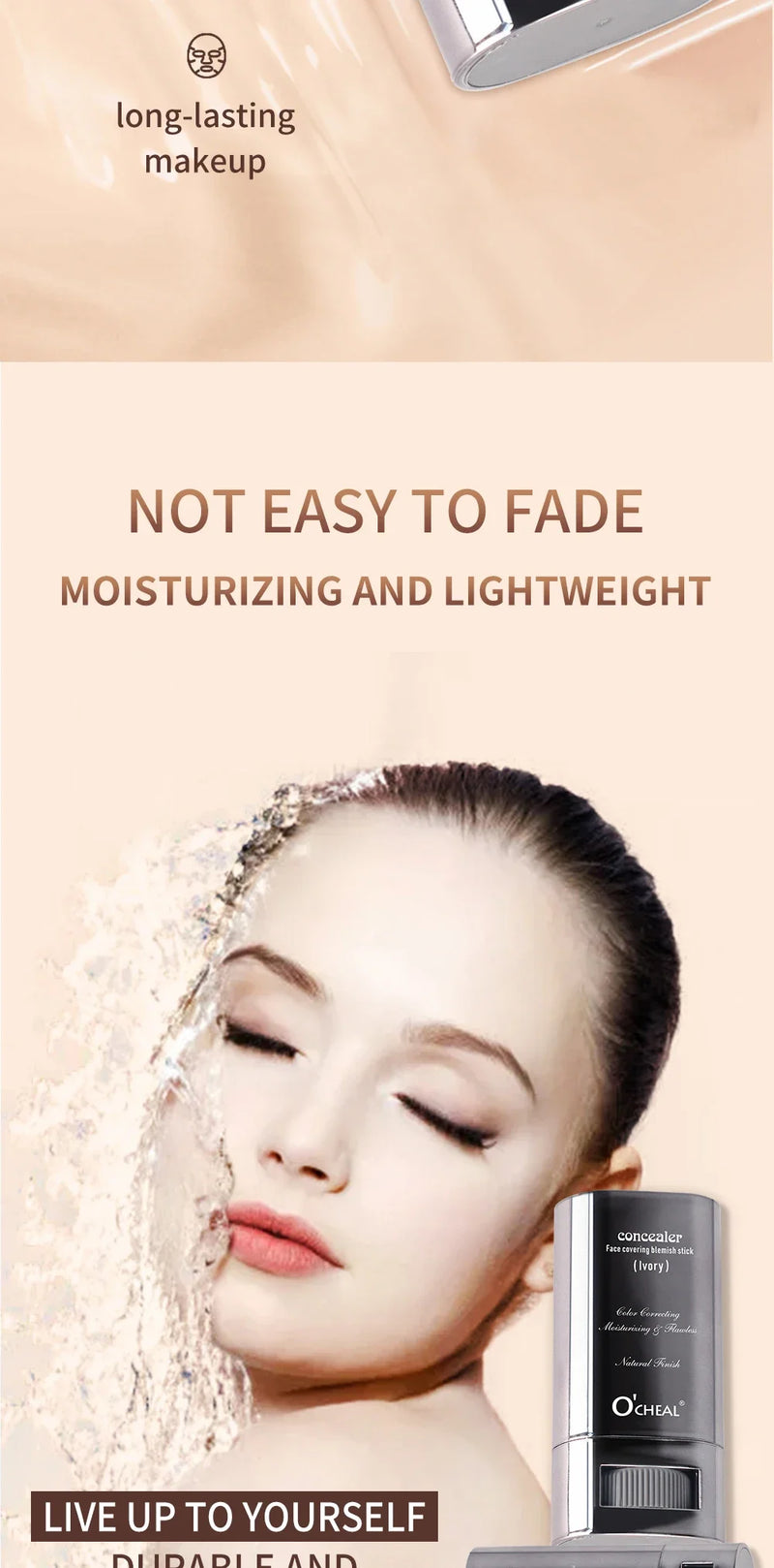 Magic Face Foundation Contour Stick Long-wear Lightweight Brighten Stick  Face Concealer Blemish Contouring Beauty Makeup