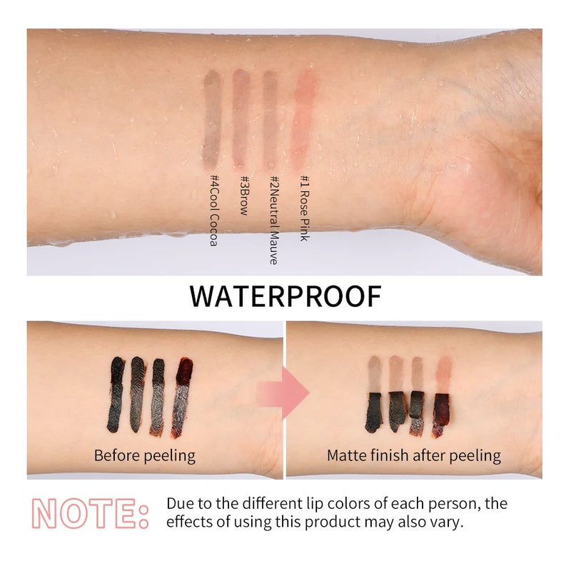 4PCS Highly Pigmented Lip Liner Tattoo Matte Peel Off Enhance Lips Lip Liner Lasting Lip Stain Waterproof Transfer-proof Lipstic