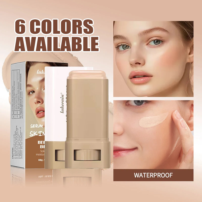 Waterproof Facial Foundation Concealer Stick Long-lasting Light Cream Texture Brightening Stick Makeup To Cover Facial Blemishes