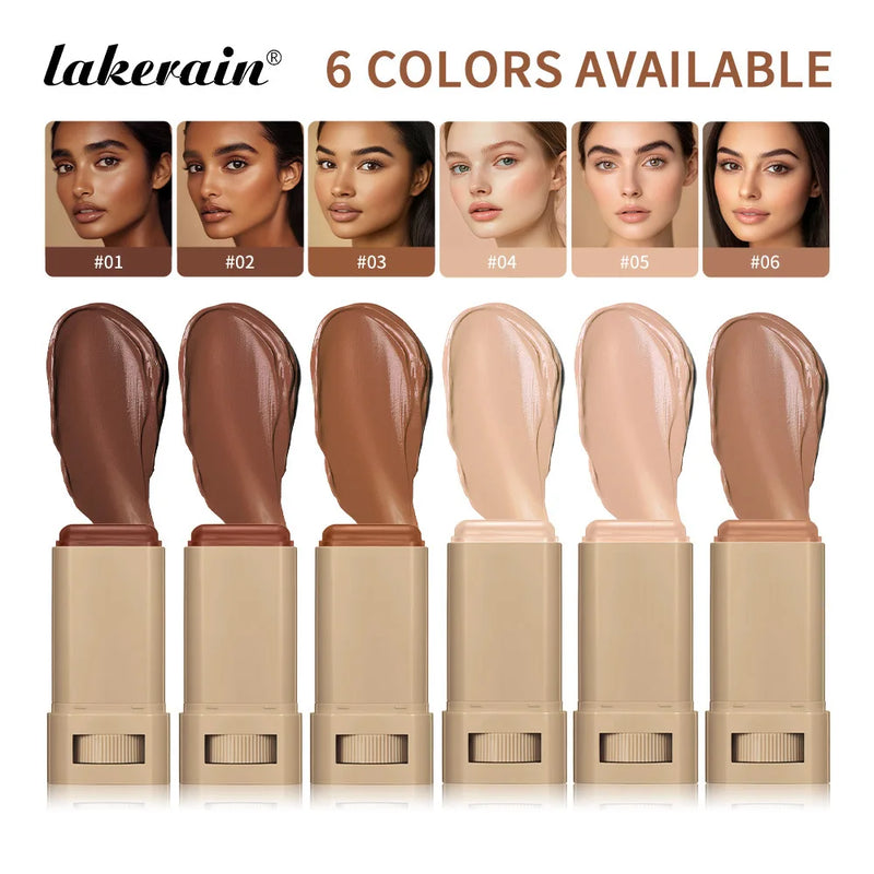 Waterproof Facial Foundation Concealer Stick Long-lasting Light Cream Texture Brightening Stick Makeup To Cover Facial Blemishes