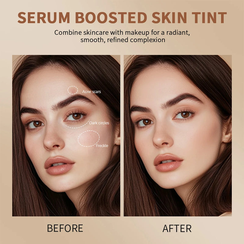 Eraser Foundation Stick Stick Serum Boosted Skin Tint Foundation Stick Smooth Plumper Hight Coverage Travel Flawless Foundation