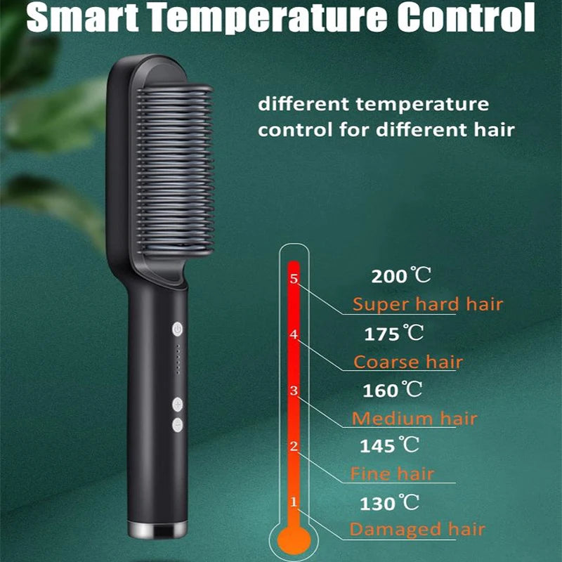 Professional 2-in-1 Hair Dryer & Straightening Brush