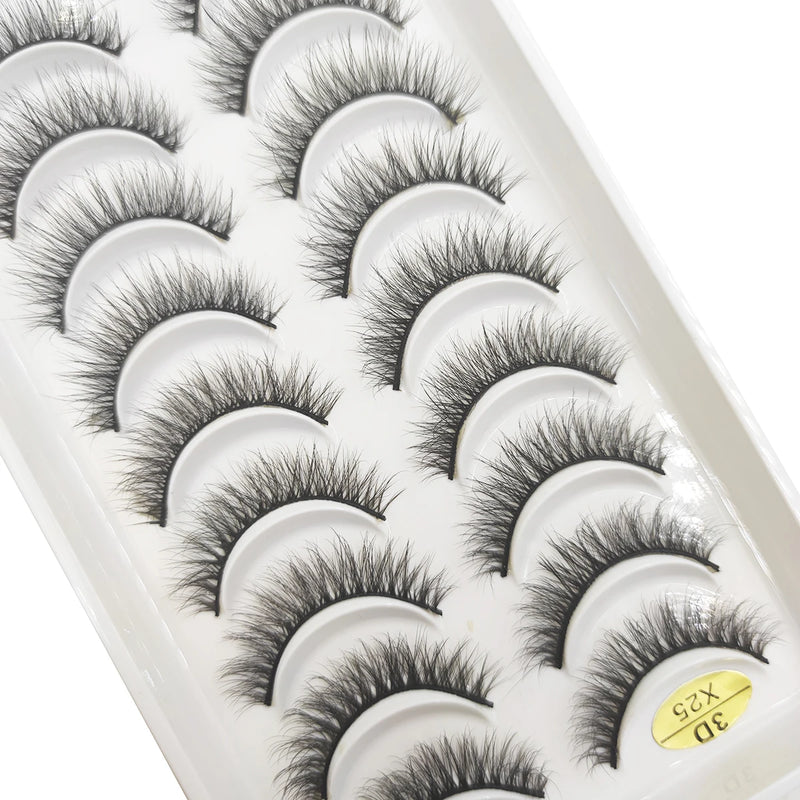 10 Pairs 3D Eyelash Natural Mink False Eyelashes Makeup Fake Eye Lashes Faux Cils Make up Beauty Tools maquillaje 15 Style