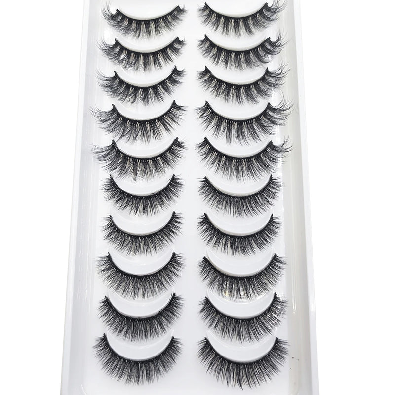 10 Pairs 3D Eyelash Natural Mink False Eyelashes Makeup Fake Eye Lashes Faux Cils Make up Beauty Tools maquillaje 15 Style